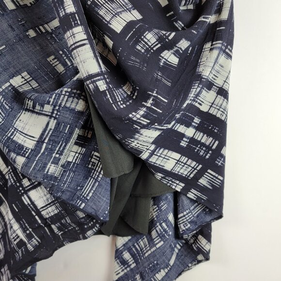 Corey Lynn Calter Painted Plaid Dress Handkerchief Hem - Anthropologie sz 2 - Picture 6 of 14